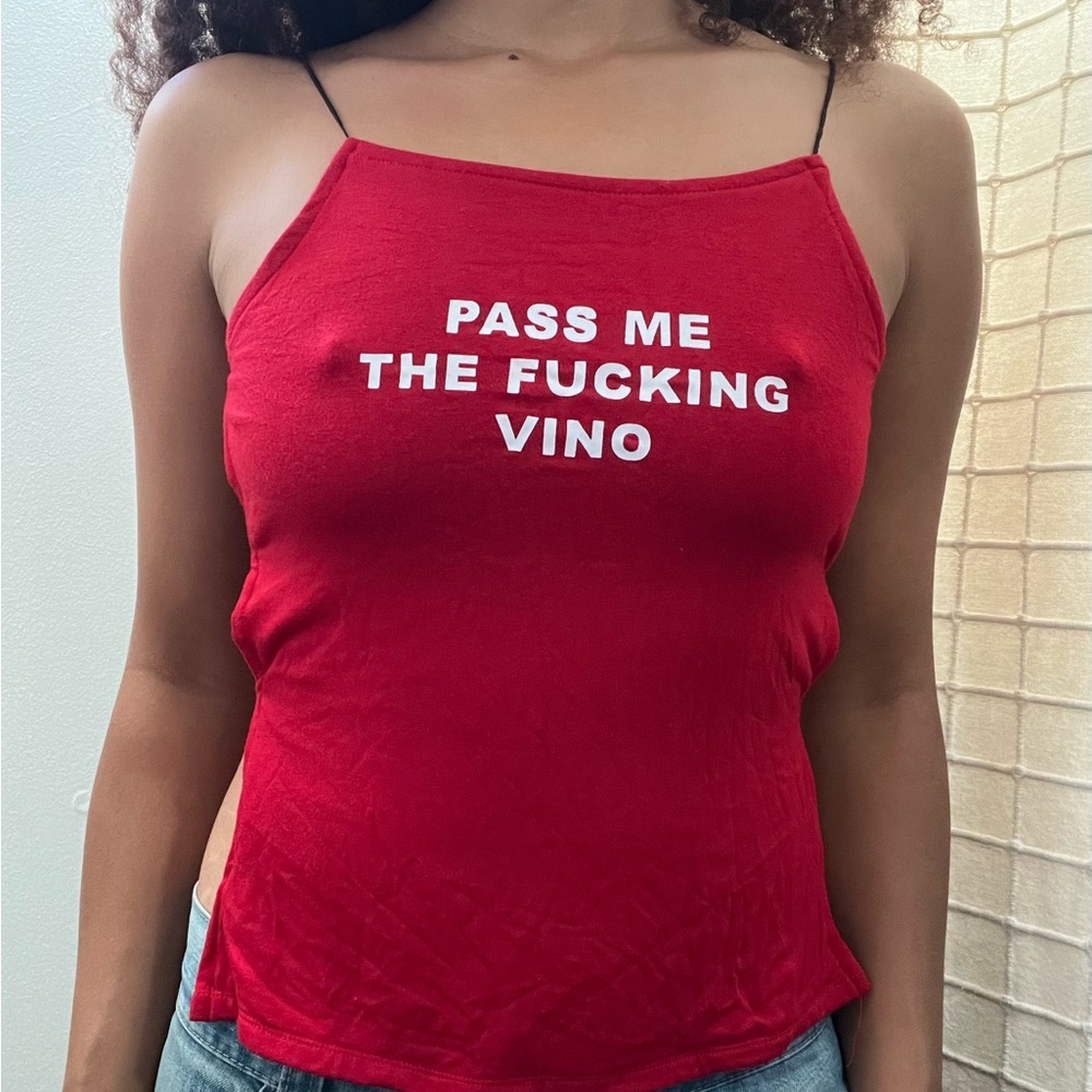 O'Mighty Red Slogan Camisole